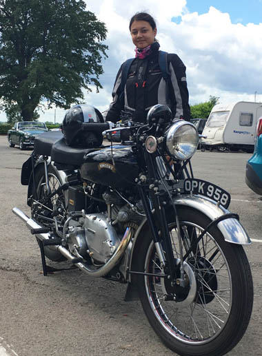 Steph with Vincent Comet